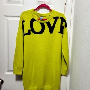 New York & Company green knit dress